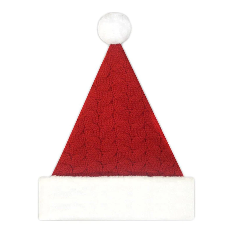 SANTA HAT CABLE in Red