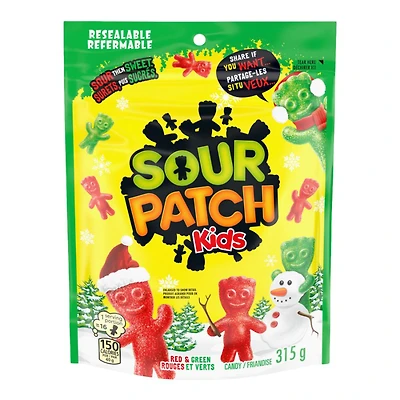 Maynards Sour Patch Kids Red & Green Holiday Chewy Candy - 315g