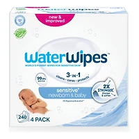 WaterWipes Original Baby Cleaning Wipes - 4 x 60's