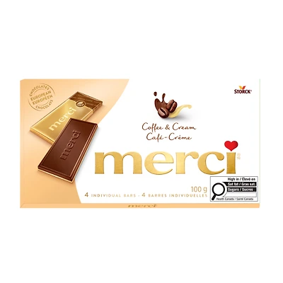 Merci Chocolate - Coffee & Cream - 4 Bars/100g