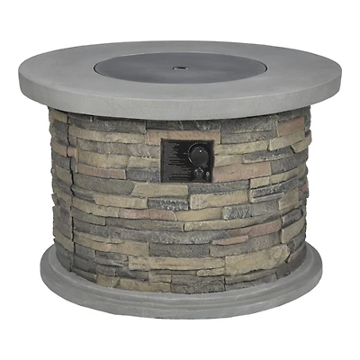 BOND STONE GAS FIRE TABLE in Grey