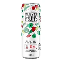 CLEVER MOCKTAILS RASP MOJITO 355ML