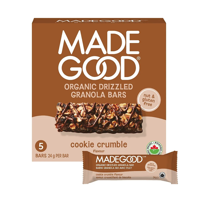 Made Good Chocolate Drizzled Granola Bar - Cookie Crumble - 120g/5pk
