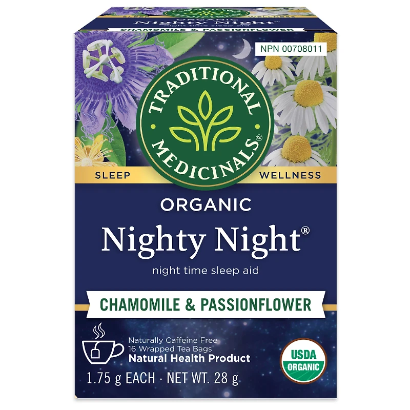 Traditional Medicinals Organic Nighty Night Wrapped Tea Bags - 16's
