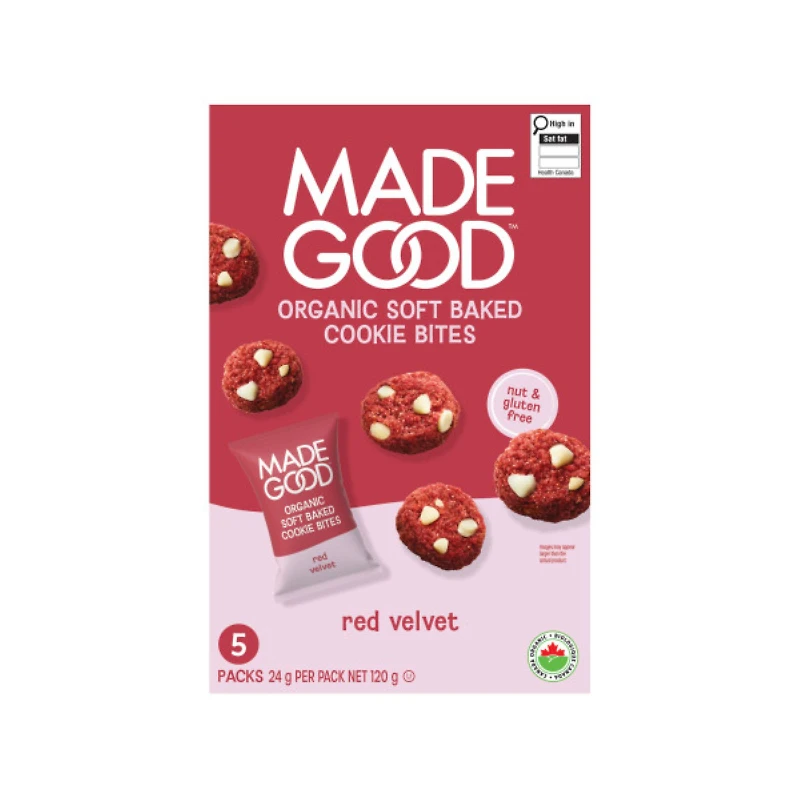 Made Good Soft Baked Mini Cookies - Red Velvet - 5pk/120g