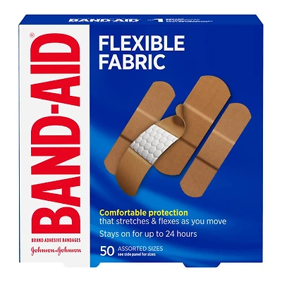 BAND-AID Flexible Fabric Family Pack Bandages - 50's