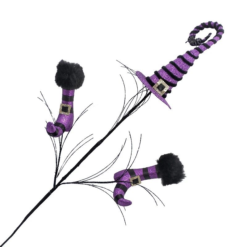 HALLOWEEN SPRAY WITCH HAT in Purple