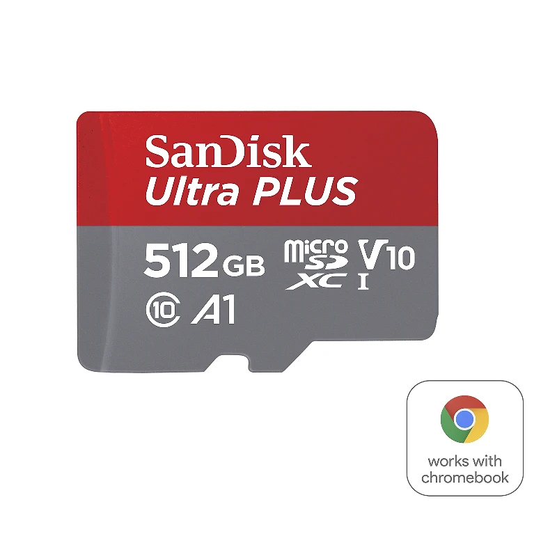 SANDISK ULTRA PLUS MICRO 512 SDSQUBL-512 in Red Size 512gb