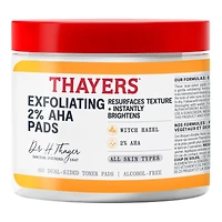 THAYERS EXFOLIATING AHA PADS 1 UNIT