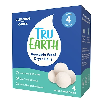 Tru Earth Reusable Wool Dryer Balls - 4's