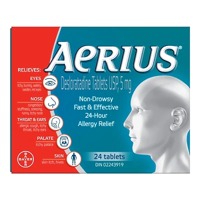 AERIUS ALLERGY 24HRS 24'S