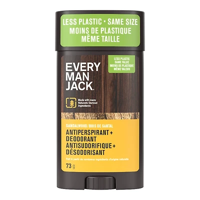 Every Man Jack Antiperspirant+Deodorant - Sandalwood - 73g