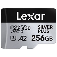 LEXAR PLUS MICROSD LMSSIPL256G in Silver