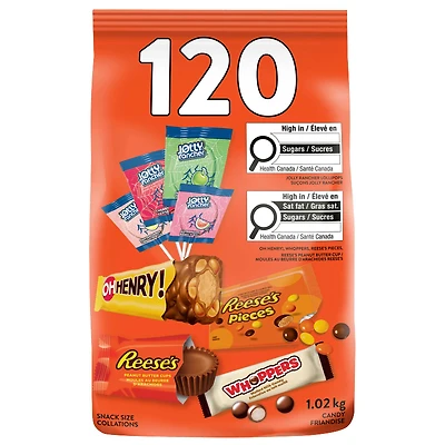 Hershey's Snack Size Chocolate Candy - Assorted - 120s / 1.02KG
