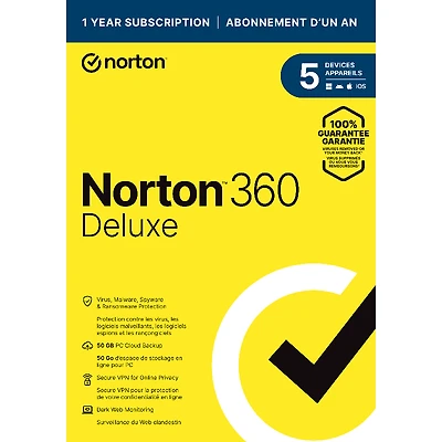 Norton 360 Deluxe - 5 Devices/1 Year - 21399985