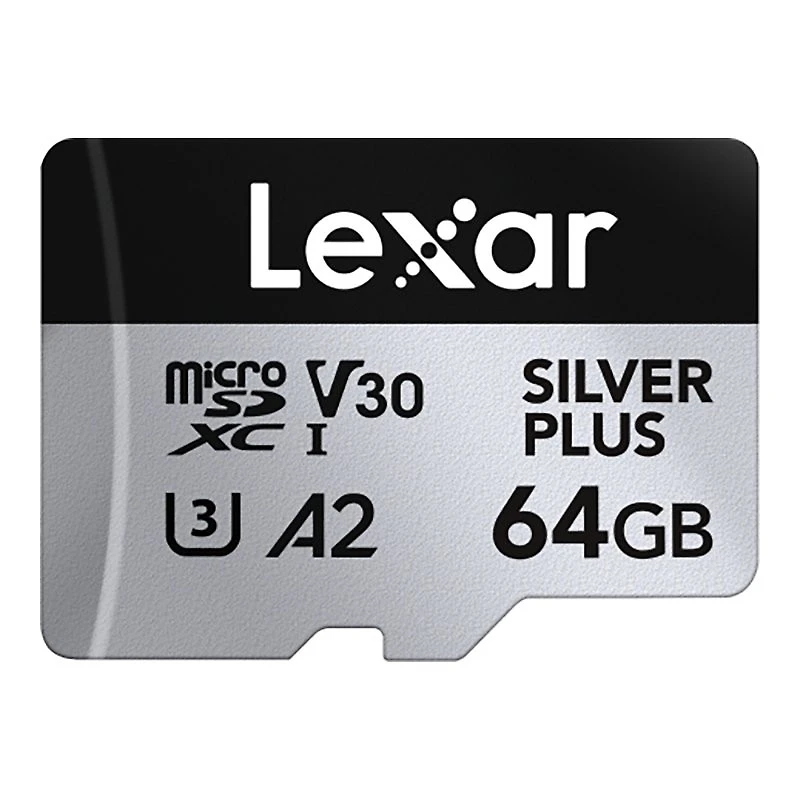 LEXAR PLUS MICROSD LMSSIPL064G in Silver