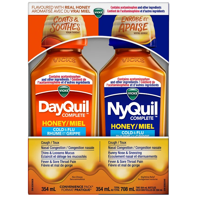 VICKS DAYQUIL D/N COMP HONEY 2X354ML