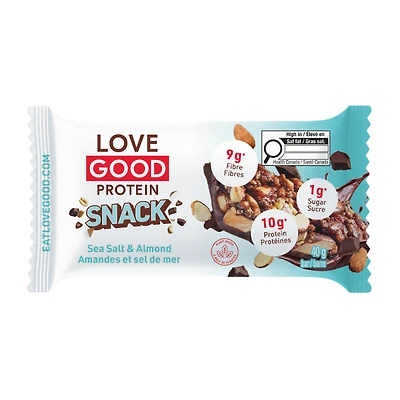 Love Good Fats Chewy-Nutty Bar - Dark Chocolatey Sea Salt & Almond - 40g