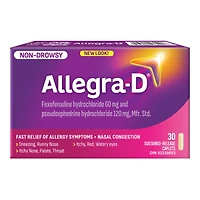 Allegra-D Allergies + Nasal Congestion Caplets - 30's