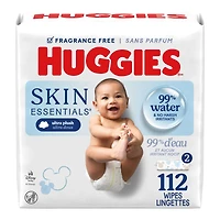 Huggies Skin Essentials Baby Cleaning Wipes - 2 x 56's
