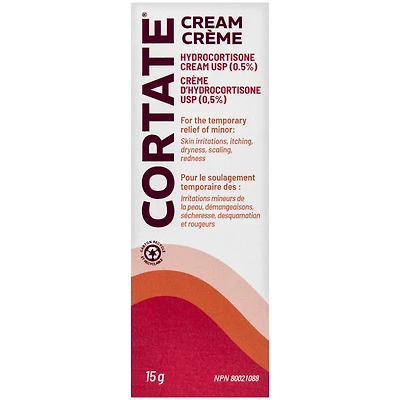 Cortate Hydrocortisone Cream 0.5% - 15g