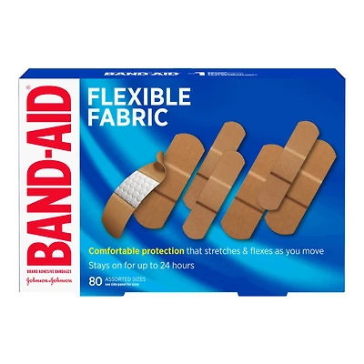 BAND-AID Flexible Fabric Bandages - Assorted Sizes - 80's