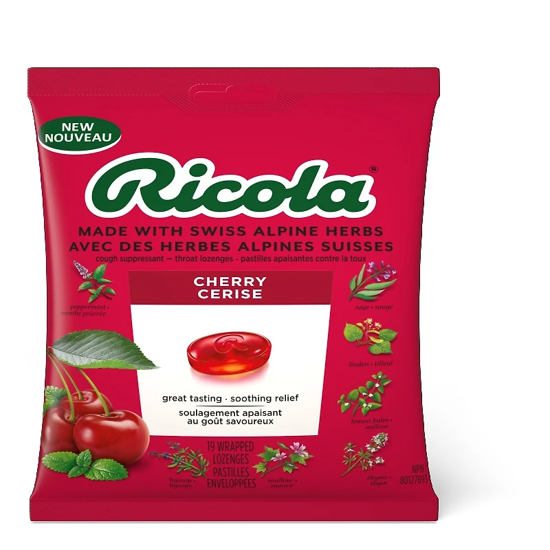 RICOLA BAG CHERRY 19'S