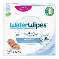 WaterWipes Original Baby Cleaning Wipes - 4 x 60's