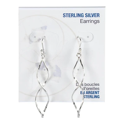 COLLECTION L. TWIST DROP EARR in Silver