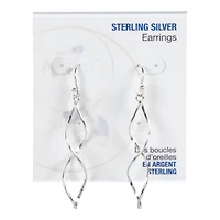 COLLECTION L. TWIST DROP EARR in Silver