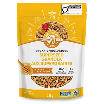 Manitoba Harvest Hemp Yeah Organic Granola - Honey & Oats - 283g