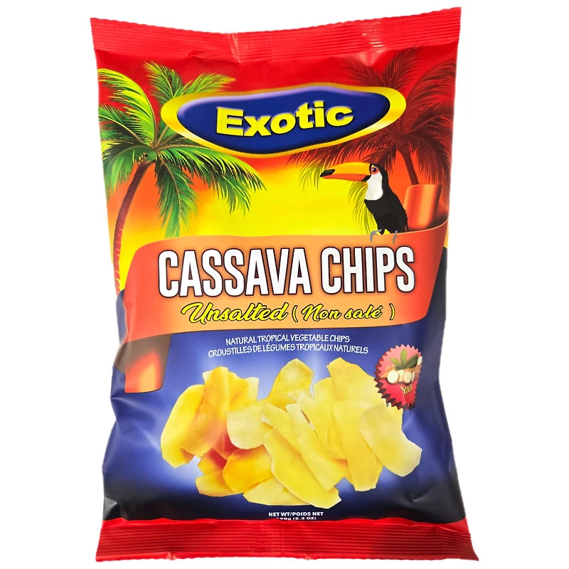 EXOTIC CASSAVA CHIPS UNSALT 150G