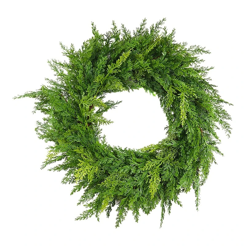 WREATH CEDAR REAL-TOUCH in Green