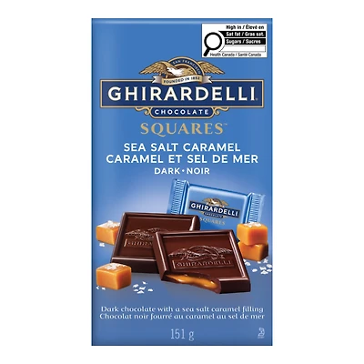 Ghirardelli Dark Chocolate Squares - Sea Salt Caramel - 151g