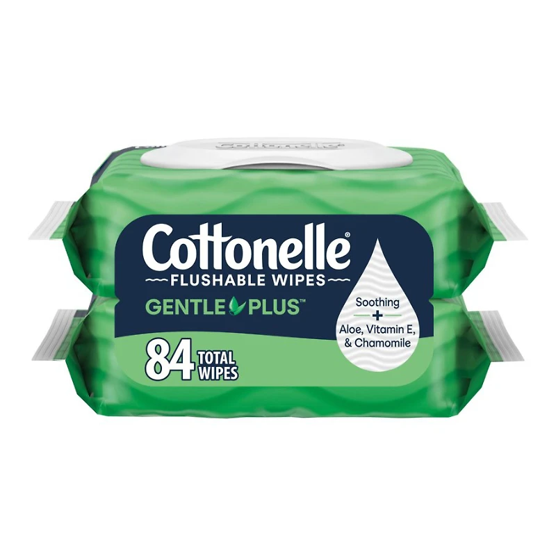 Cottonelle GentlePlus Cleaning Wipes - 2 x 42 Count