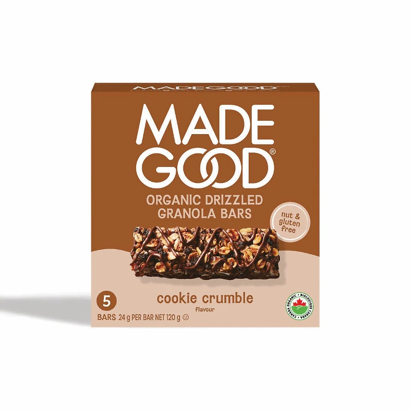 Made Good Chocolate Drizzled Granola Bar - Cookie Crumble - 120g/5pk