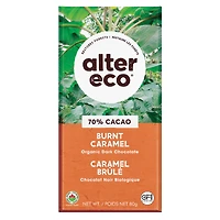 Alter Eco Deep Dark Salted Organic Chocolate Bar - 70% Cacao - Burnt Caramel - 80g