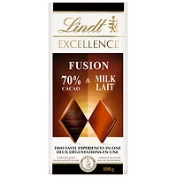 LINDT EXCEL FUSION 70%&MILK 100G
