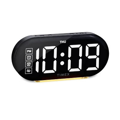 TIMEX CHARGING ALARM CLOCK in Black