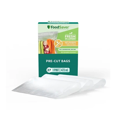 FOODSAVER PRECUT PINT BAGS in White