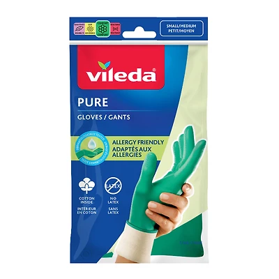 Vileda Household Gloves - Pure - Small/Medium