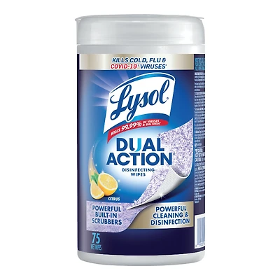 LYSOL WIPES DUAL ACTION
