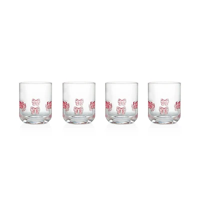 SAMBA EMBOSSED BOWS TUMBLERS