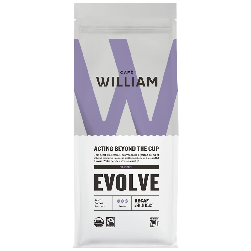 CAF WILLIAM DECAF ROAST 700G