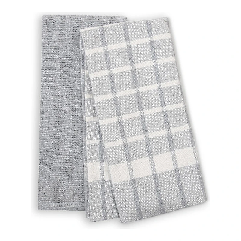S&CO KITCHEN TOWEL SET 2PK/GREY