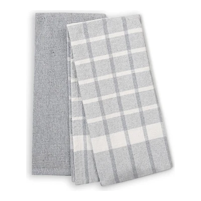 S&CO KITCHEN TOWEL SET 2PK/GREY