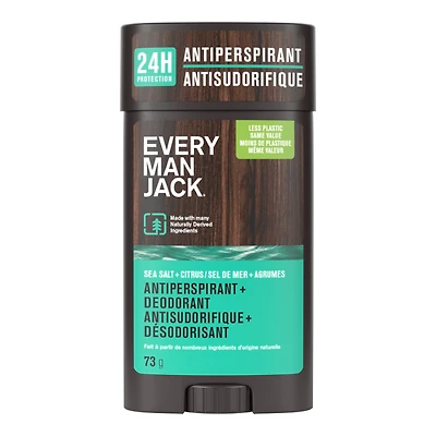 Every Man Jack Antiperspirant+Deodorant - Sea Salt - 73g