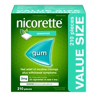 Nicorette Nicotine Gum - Spearmint - 2mg - 210s