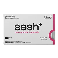 Sesh+ Nicotine Gum - Pomegranate - 2mg - 10's