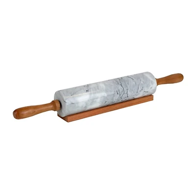 HOME BASICS ROLLING PIN in White